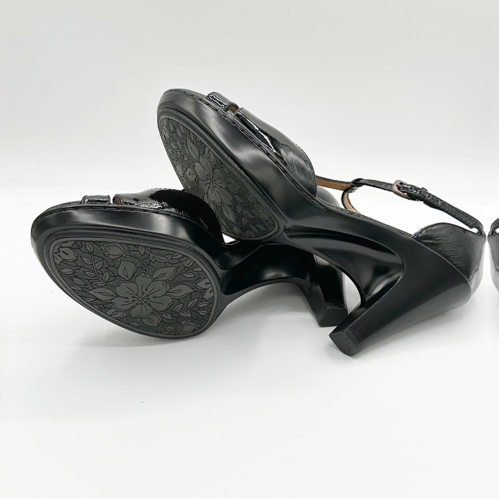 Söfft Verrin Size 8 Black Patent Leather Sandal Shoes - Picture 7 of 11